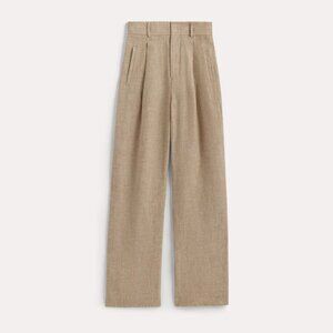Everlane Women's Linen Way-High® Drape Pant Khaki Chambray, Size 4, Denim/Linen
